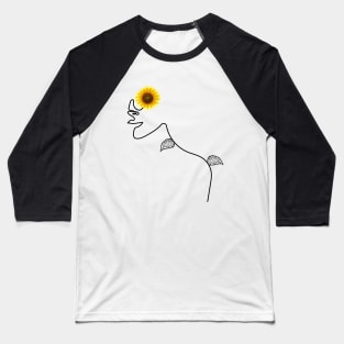 Rise, Shine and be Happy | One Line Drawing | One Line Art | Minimal | Minimalist Baseball T-Shirt